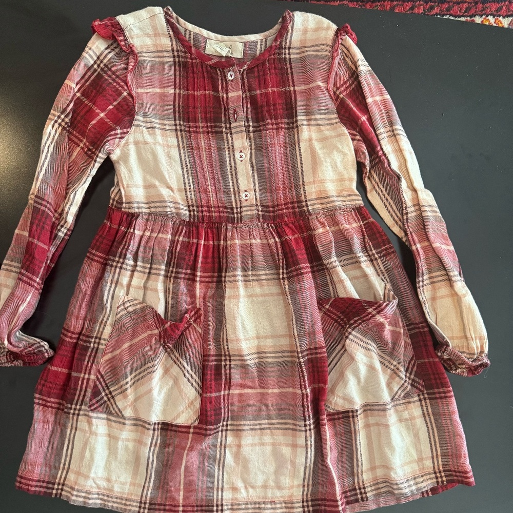 Flannel Girls Dress from Peek
